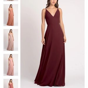 Jenny Yoo Bridesmaid Dress Dani, size 4, hibiscus